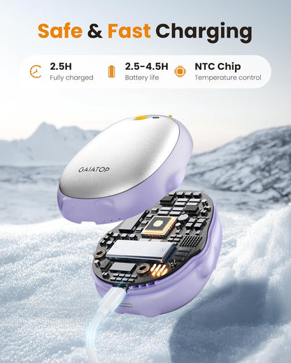 Gaiatop Magnetic Hand Warmers Rechargeable 2 Pack, 3 Settings Pocket-Sized Cute Penguin, Fast Hot Hands Reusable Portable Electric Heater for Camping Hunting Golf, Gifts for Women Men