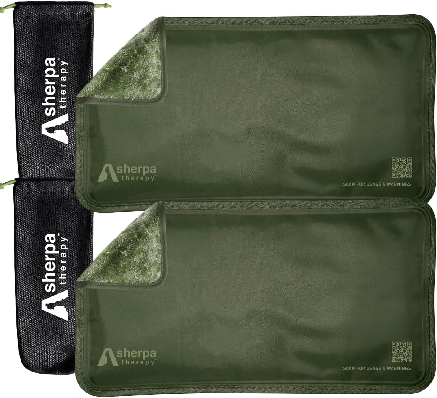 Small Flexible Gel Ice Packs for Injuries Reusable - Soft Hot and Cold Packs for Injuries for Ankle, Hand, Wrist, Head Pain Relief - 5" x 10" - 2PK - Green