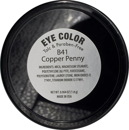 Copper Penny Tan Matte Semi Shimmering Opaque Pressed Powder Single Vegan Eyeshadow; Talc, Paraben & Cruelty Free