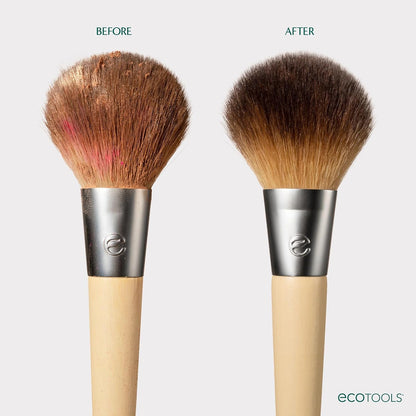 EcoTools Makeup Brush + Sponge Shampoo, Remove Makeup & Impurities From Tools, Sponges, & Puffs, Fragrance-Free Brush Cleanser, No Harsh Chemicals, Vegan, & Cruelty-Free, 8 fl. oz./236 ml. Bottle