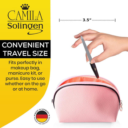 CS16 Sapphire Metal Nail File for Natural Nails Fingernail and Toenail Care, 3.5" Double Sided Coarse and Fine for Manicure and Pedicure