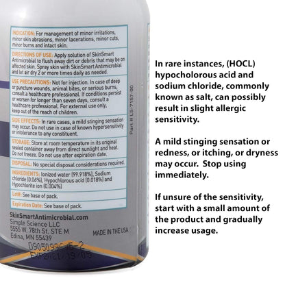 SkinSmart Facial Cleanser for Breakouts, Targets Bacteria for Post-Workout Pimples, Blemishes and Sweat Irritation; 8 oz Spray, Safe for All Ages: Adults and Teens