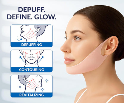 STYLIA V Line Lifting Collagen Face Mask - Double Chin Strap for Women - Jawline Shaper Face Lift Tape - Neck Lift Collagen Mask - Chin Strap for Sleeping - Hyaluronic Acid, Aloe Vera, Cica 10PC