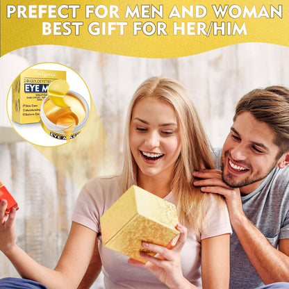 Under Eye Patches, 24K Gold Eye Patches for Puffy Eyes and Dark Circles, Under Eye Masks for Dark Circles and Puffiness, Eye Gel Pads for Eyes Bags Treatment & Non-Irritating Eye Mask Skincare