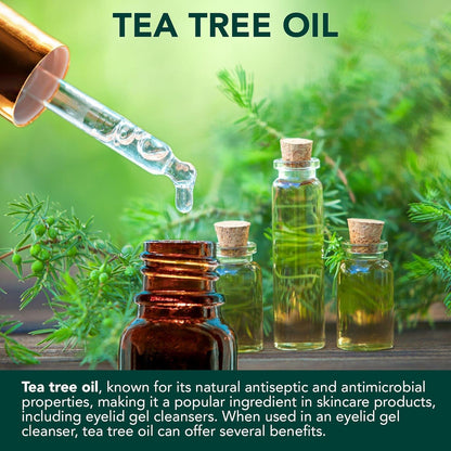 NOVEHA Demodex Extra Strength Eyelid Gel Cleanser - for Demodex, MGD and Dry Eye with Pro-Vitamin B5, Tea Tree Oil, and Hyaluronic Acid - Gentle Cleansing, Soothes Itchy Eyelid - 50mL (2 Pack)