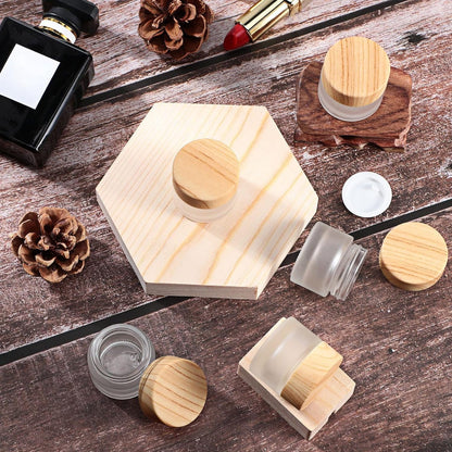 Geiserailie 30 Pieces Glass Cosmetic Containers Empty Sample Jars with Leak Proof Lids Makeup Sample Containers for Lotion Cream Cosmetic (30 Gram)