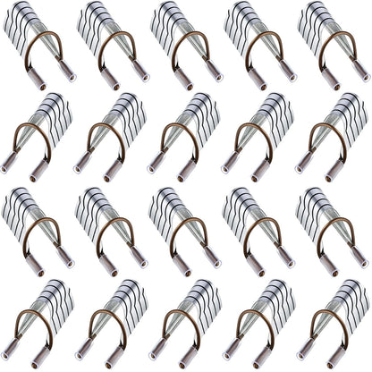 20 Pieces Reusable Nail Extension Forms Guide Protector Nail Tips Acrylic UV Gel Protector for Salon Home Supply(Silver)