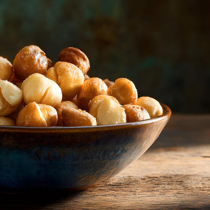 Roasted and Salted Macadamia Nuts, 1.5 Pound Bag, The Hampton Popcorn & Candy Company