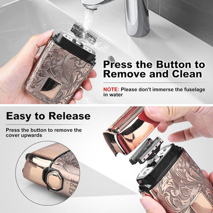 Ufree Foil Shavers Electric Razor for Men, Beard Trimmer Grooming Shaving Kit, Hair Trimmer, Cordless Head Shavers for Bald Men Barber Clippers, Birthday Gifts for Him