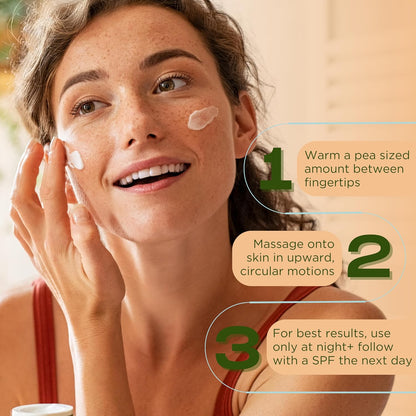 InstaNatural Retinol Moisturizer Nighttime Face Moisturizing Cream, Brightens and Reduces Signs of Aging, Wrinkles, Lines and Discoloration, with Vitamin C and Hyaluronic Acid, 3.4 Fl Oz