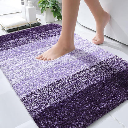 OLANLY Bathroom Rugs Mat 30x20, Extra Soft Absorbent Microfiber Bath Rugs, Rubber Backing, Quick Dry, Machine Washable Bath Mats for Bathroom Floor, Tub and Shower, Home Decor Accessories, Violet
