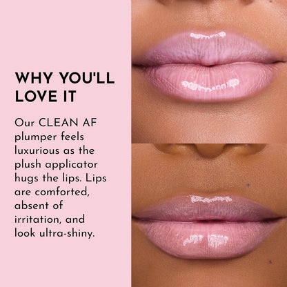 Lawless Forget the Filler Lip Plumping Line Smoothing Gloss - Strawberry Milkshake - Premium Volumizing Lip Gloss with Natural Ingredients Designed to Plump, Firm, and Hydrate Lips 0.11 oz