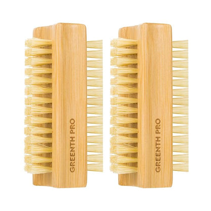 Bamboo nail brush??pcs two-side firm