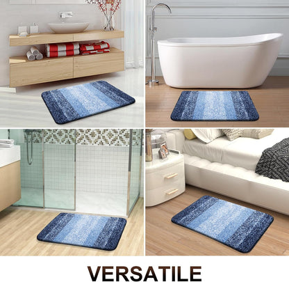OLANLY Bathroom Runner Rugs 70x24, Extra Soft Absorbent Microfiber Bath Rugs, Rubber Backing, Quick Dry, Machine Washable Bath Mats for Bathroom Floor, Tub and Shower, Home Decor Accessories, Navy