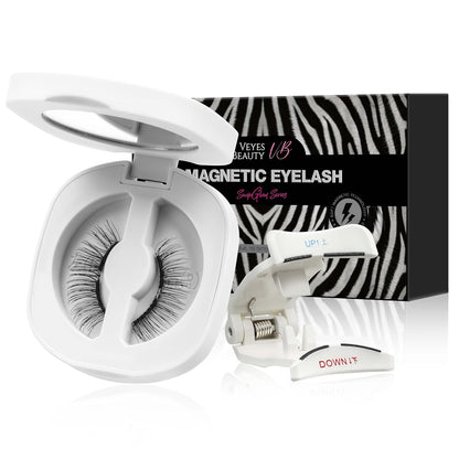 VEYESBEAUTY Magnetic Eyelashes with Applicator Reusable Magnetic Lashes Natural Look No Glue Needed False Eyelashes, Moonlit Lashes Kit Easy to Wear and Remove