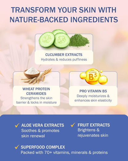 Rosacea Treatment Skincare Face Wash for Women & Men - Gentle Face Cleanser Moisturizer Redness Reducing Skin Care with Aloe Vera, Hyaluronic Acid & Fruit Extracts, Made in USA (8 fl. oz)