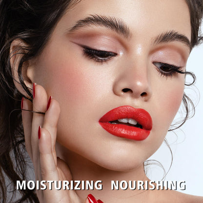 MAKI YIKA Moisture Red Lipstick for Women Hydrated Tinted Lip Balm for Dry Cracked Lips Weightless Glossy Lip Color Juicy Finish,MA063 Red Soul