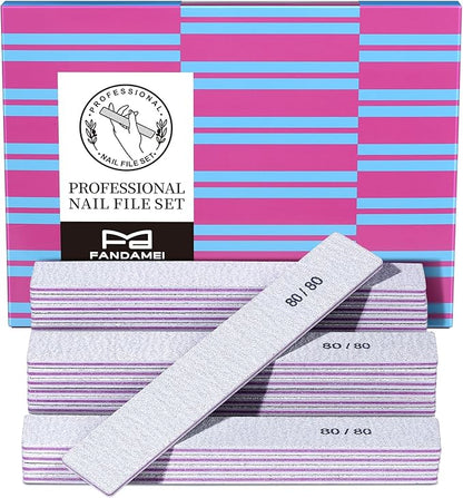 Fandamei nail file, 24pcs 80/80