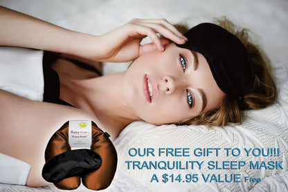 Microwavable Herbal Neck Wrap - Hot Cold Aromatherapy Neck Warming Pillow - Heating Pad for Migraines, Stress, Gifts for Women, Birthdays, Christmas and Free Sleep Mask - Copper Satin