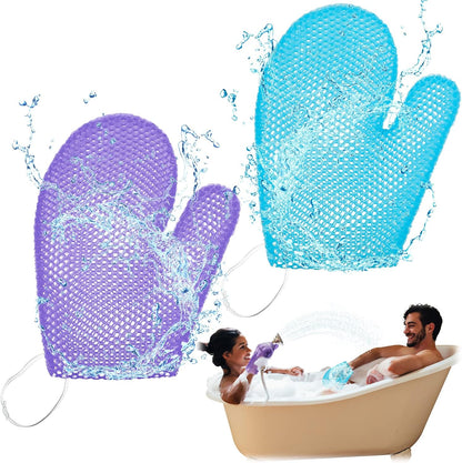 2 Pcs Honeycomb Exfoliating Glove Bath Mitt Body Spa Scrubber, Honeycomb Exfoliator Glove for Body Shower, Honeycomb Exfoliator Scrubber Sponge Shower Loofah, Quick Drying