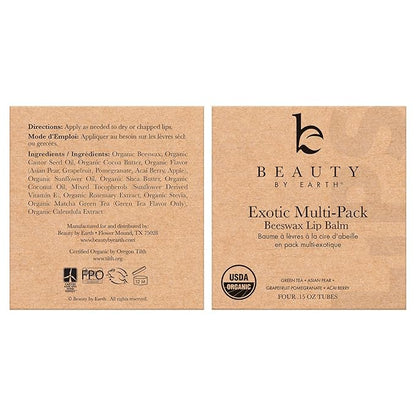 Organic lip balm multi flavor