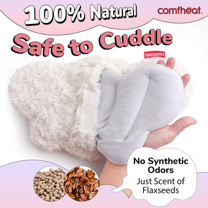 Microwave Unscented Heating Pad for Pain Relief, Moist Heat Pack Hot Compress for Period Cramps, Shoulder, Muscles, Cute Cloud Plush Heating Pad, Gift for Girl Women Kids, with Washable Cover