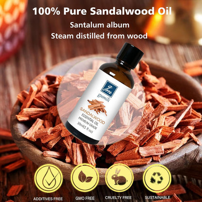 Agarwood Sandalwood Essential Oils for Perfume Candles Soaps Yoga Meditation Massage Diffuser - 2 OZ, Pack of 2