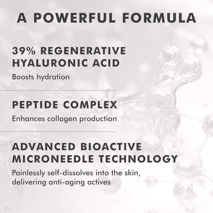 skyn ICELAND Dissolving Microneedle Under Eye Patches with 39% Hyaluronic Acid & Peptides No-Slip Eye Masks for Firming Wrinkles & Fine Lines, 1 Pair