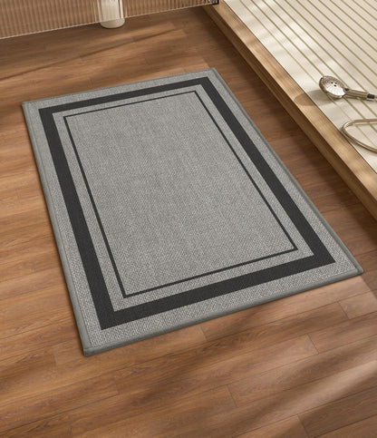 chakme Bathroom Rugs Mat 24x17, Ultra Thin Non Slip Bath Mat Small Quick Dry Absorbent Bath Mat for Bathroom Floor, (Dark Grey, 24"x17")