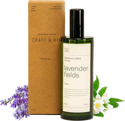 Craft & Kin Lavender Room Spray for Bedding, 6.76 oz, Pillow Spray, Long-Lasting Room Freshener, Soothing Aroma Mist for Home & Washroom
