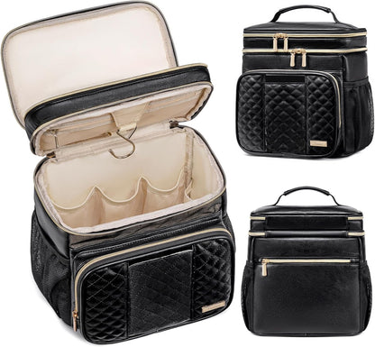 Large Leather Toiletry Bag for Women Men,Bathroom Bag,Water Resistant Portable Shower Caddy for College Dorm,Hanging Toiletry Bags for Traveling,Gym Camping Cruise Ship Travel Essentials Shower Bag