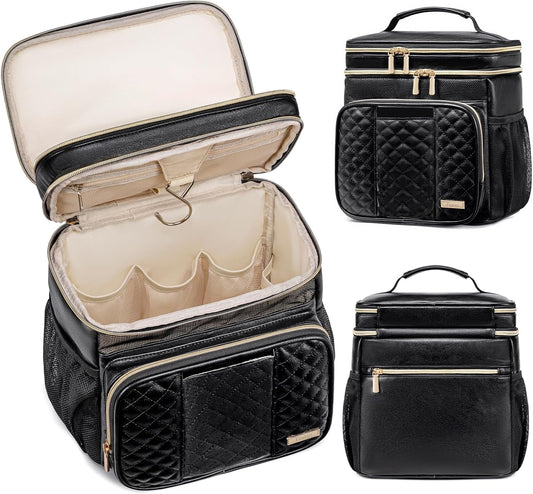 Large Leather Toiletry Bag for Women Men,Bathroom Bag,Water Resistant Portable Shower Caddy for College Dorm,Hanging Toiletry Bags for Traveling,Gym Camping Cruise Ship Travel Essentials Shower Bag