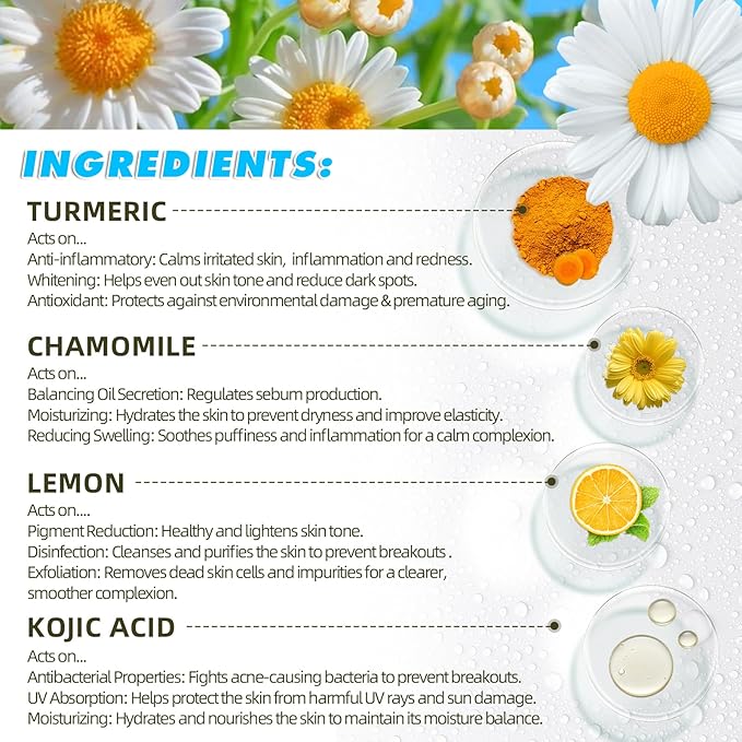 Turmeric kojic acid cleansing pads,