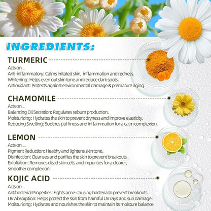 Turmeric kojic acid cleansing pads,