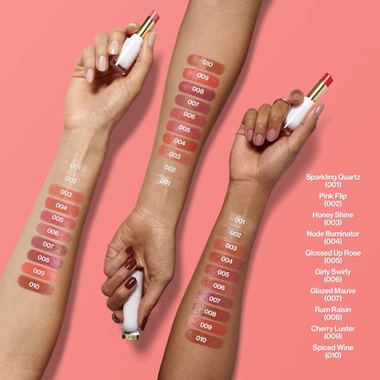 REVLON Super Lustrous Glass Shine Balm, Hydrating Tinted Lipstick, Sheer, Glossy Shiny Finish, 003 Honey Shine, 0.11 oz