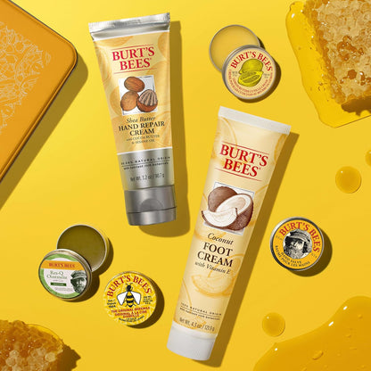 Burt's Bees Gifts Ideas - Classics Set, 6 Products in Giftable Tin – Cuticle Cream, Hand Salve, Lip Balm, Res-Q Ointment, Hand Repair and Foot Cream