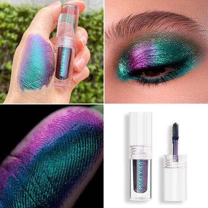 MAKI YIKA Glitter Eyeshadow Teal Liquid Multichrome Eyeshadows Long Lasting, Metallic Chameleon Eye Shadow Smudgeproof Holographic Eye Topper Glitters (#3 Dawn)