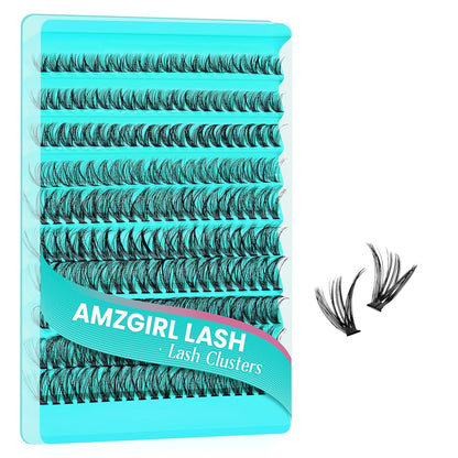 Lash Clusters 200pcs, Eyelash Extension Kit 40D D Curl Diy Cluster Eyelashes Extensions Lash Bond and Remover Waterproof Lash Applicator Tools for 8-18mm Mix Lashes Beginner Self Use