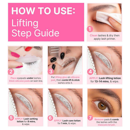 Korean At Home Eye Lash Lift and Tint Kit Professional Brow Lamination and Tint Kit Eye Lash Tint Kit Black Eye Brow Tint Kit