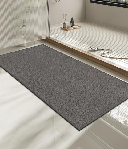 chakme Bathroom Rugs Mat 47x24, Ultra Thin Non Slip Bath Mat Quick Dry Absorbent Bath Mat for Bathroom Floor, (Dark Grey, 47"x24")