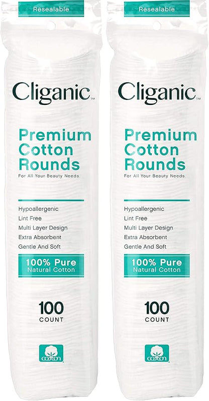 Cliganic premium cotton rounds for