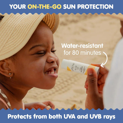 TUBBY TODD Mineral Sunstick - Broad Spectrum SPF 30 Sunscreen for Kids - Water-Resistant Stick Sunscreen for Body & Face - Safe for Sensitive Skin - 2 Pack, 0.5 oz