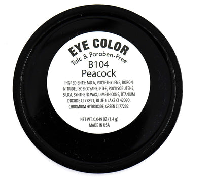 Peacock Neon Jewel Tone Blue Turquoise Teal Shimmer Pressed Powder Single Vegan Eyeshadow; Talc, Paraben & Cruelty Free