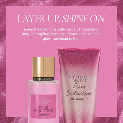 Victoria's Secret Pure Seduction Shimmer Body Spray for Women, Notes of Juiced Plum and Crushed Freesia, (8.4 oz)