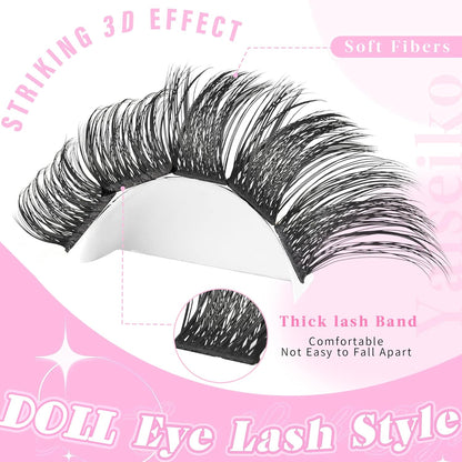 Natural Lash Clusters Eyelash Extensions Wispy Eyelash Clusters Lash Extension 72pcs 8-16MM D Curl Volume Individual Lashes Clusters Natural DIY Eyelash Extension