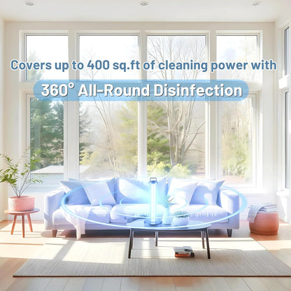 38W UV Sanitizer Light, Portable Ultraviolet Light with 3-Gear Timer and Remote Control, 110V, 99.99% UVC Ozone Free UV Lamp for Home, Office, Hotel, School