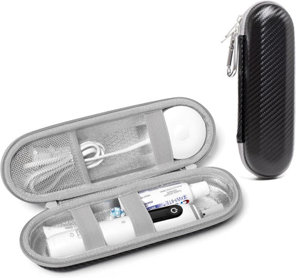 Nincha Hard Shell Electric Toothbrush Case - for Oral-B iO/Pro/Smart Series, Philips Sonicare Electric Toothbrush, Bigger Size Travel Case Fits all Powered Toothbrushes and Accessories Black