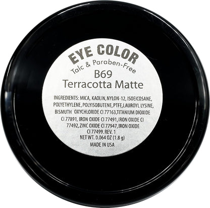 Terracotta Matte Pink Beige Mauve Pressed Powder Single Vegan Eyeshadow; Talc, Paraben & Cruelty Free