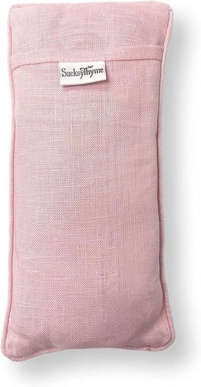 Organic Linen Eye Pillow - Lavender & Flaxseed for Relaxation, Yoga, Stress Relief - Microwavable Heating Pad & Cool Compress - Made in USA - Gifts for Meditation
