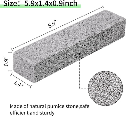 25 Pieces Pumice Stone Toilet Bowl Cleaner, Pumice Scouring Stick Remove Hard Water Ring in Toilet, Pumice Stones for Cleaning, Household, Bath, Kitchen, Pool (5.9 x 1.4 x 0.9 Inches)